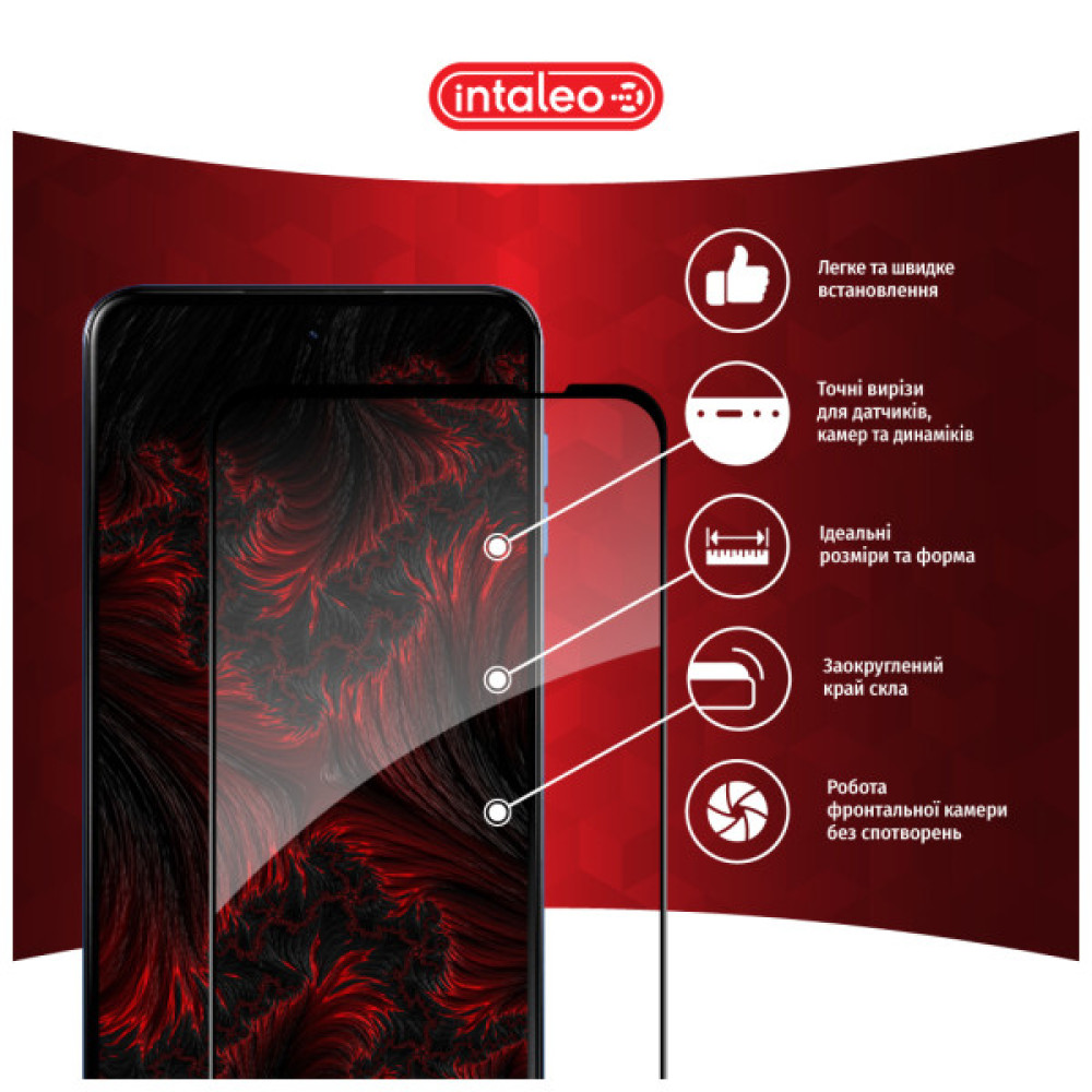 Скло захисне Intaleo Full Glue Moto G54 Black (1283126582431)