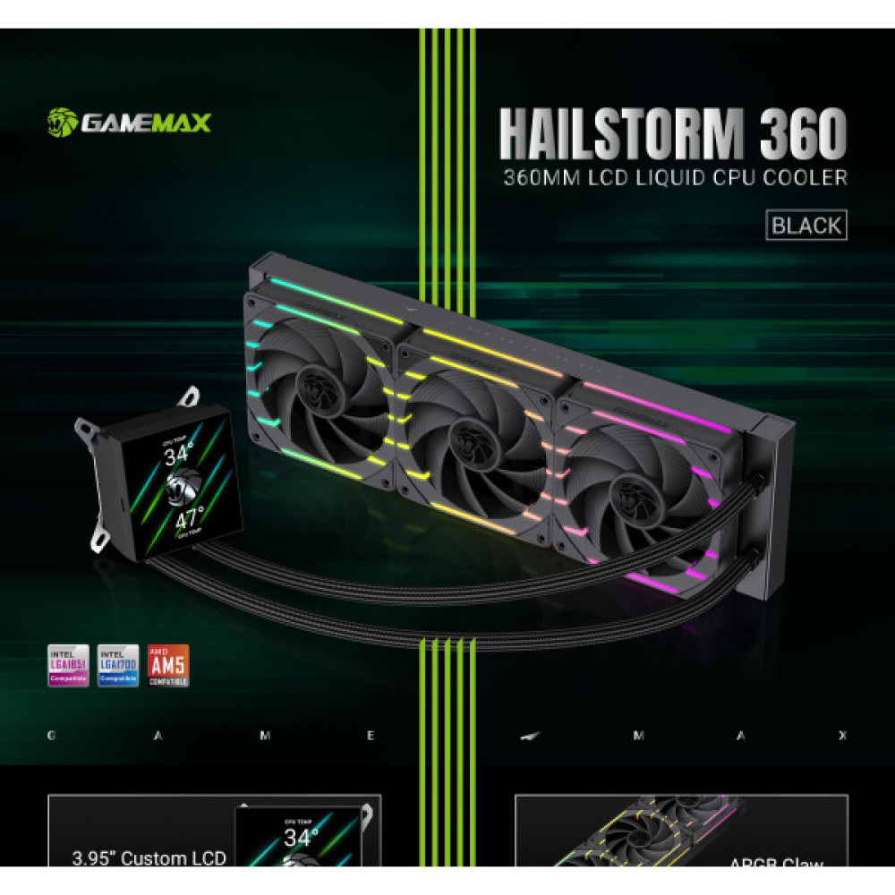 GAMEMAX HAILSTORM 360 BK