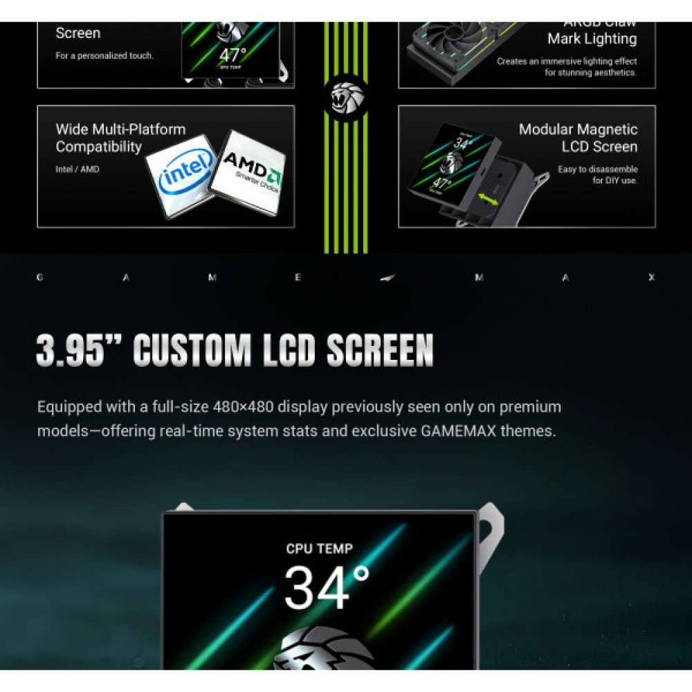 GAMEMAX HAILSTORM 360 BK