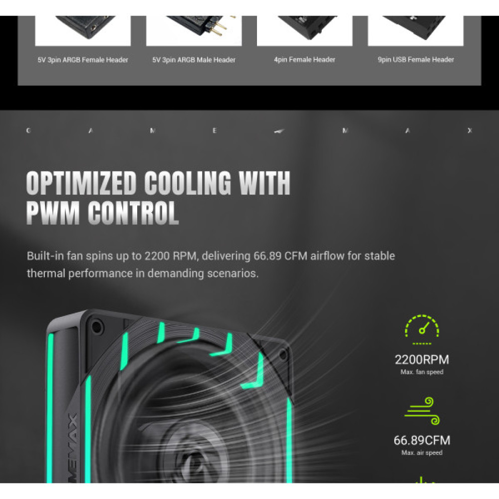 GAMEMAX HAILSTORM 360 BK