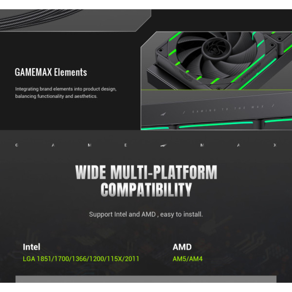 GAMEMAX HAILSTORM 360 BK