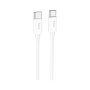 Дата кабель USB-C to USB-C 1.0m Magic silicone PD 60W X87 white HOCO (6931474783264)