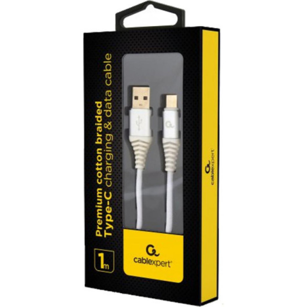 Дата кабель USB 2.0 AM to USB-C 1.0m Cablexpert (CC-USB2B-AMCM-1M-BW2)