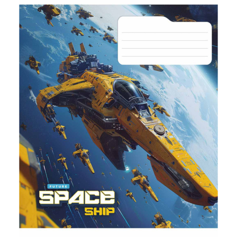Зошит Школярик Space ship 48 аркушів клітинка (048-3435K)