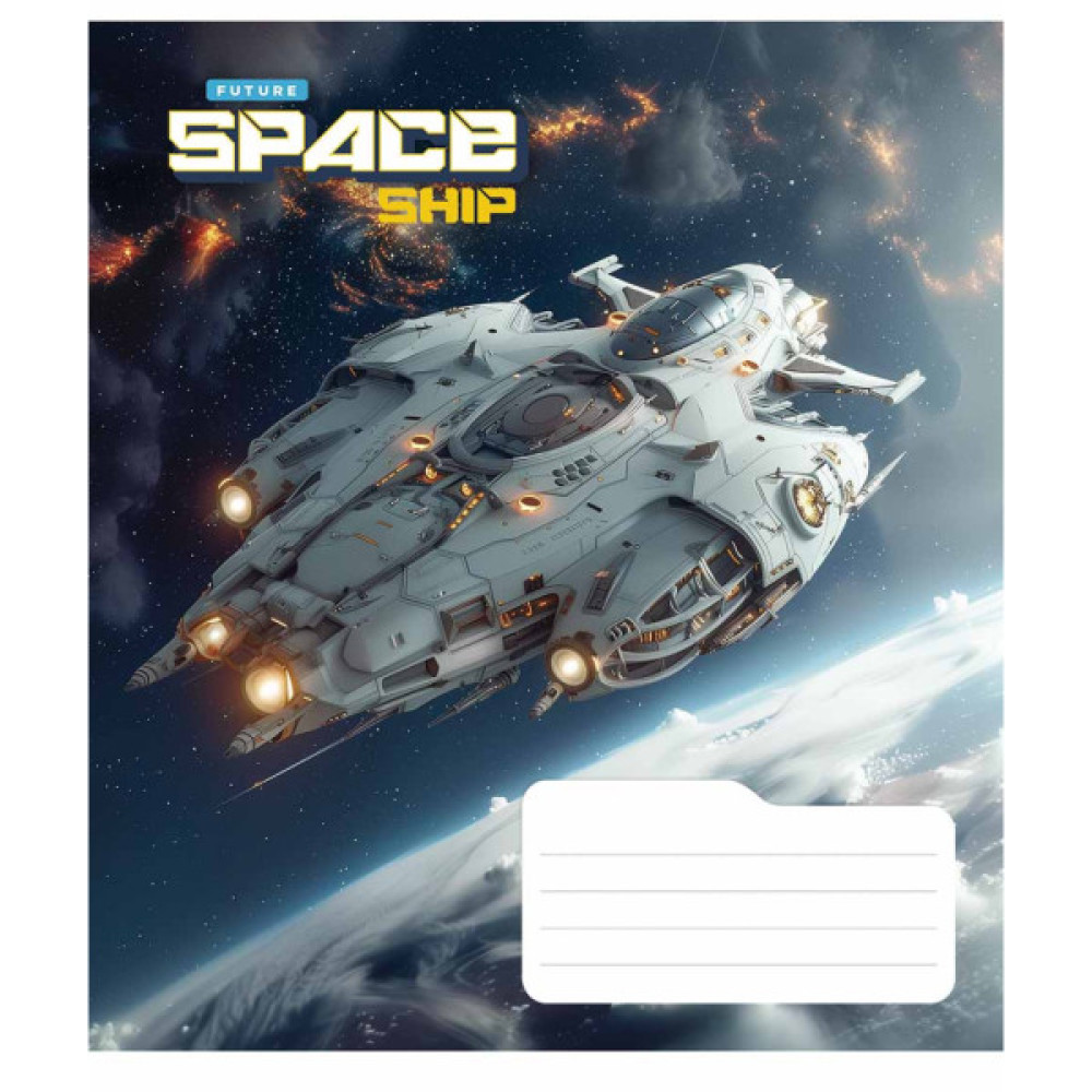 Зошит Школярик Space ship 48 аркушів клітинка (048-3435K)