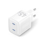 Зарядний пристрій Vention 2xUSB-C PD45W GaN transparent white (FCFW0-EU)