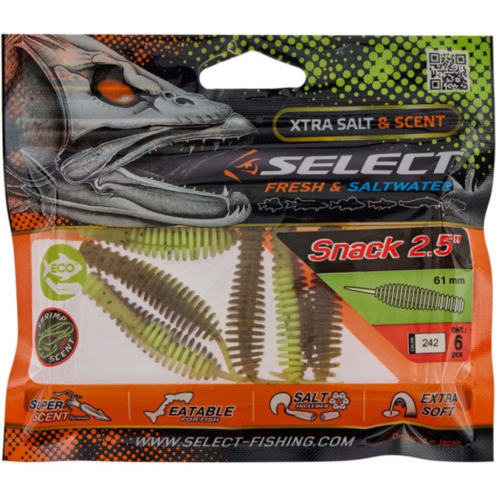 Силікон рибальський Select Snack 2.5" 242 (6 шт/уп) (1870.72.91)