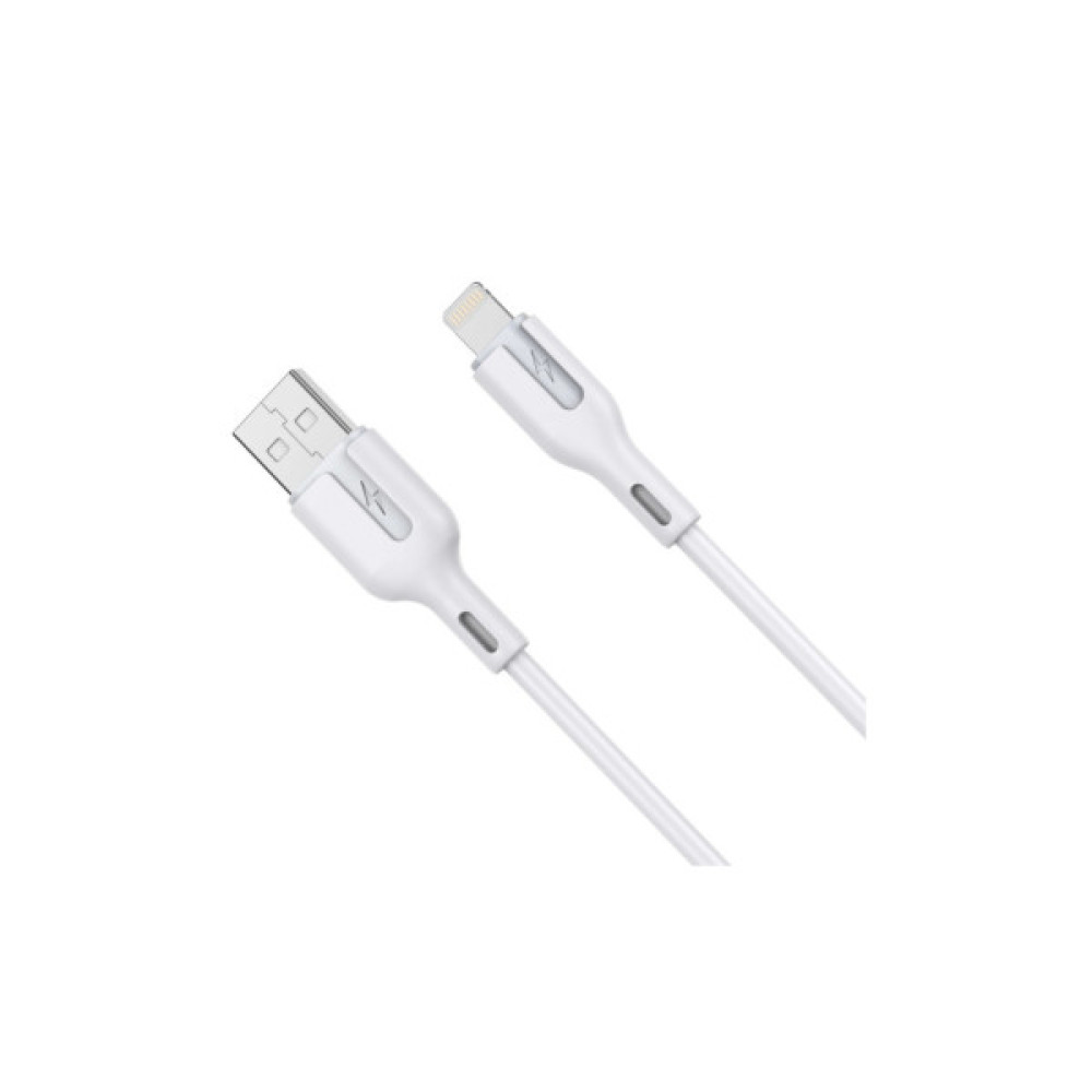 Дата кабель USB 2.0 AM to Lightning 1.0m 2.4A white Choetech (XAL-0003-WH-V2)