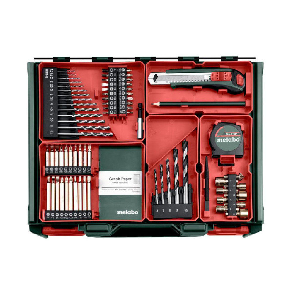 Шурупокрут-дриль акумуляторний Metabo BS 18 Set 18В 2х2А·год 24·48Нм 0-450·0-1600об·хв 1.3кг