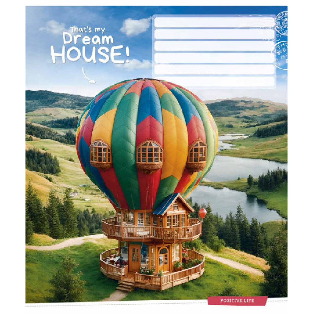 Зошит Школярик Dream house 12 аркушів клітинка (012-3530K)