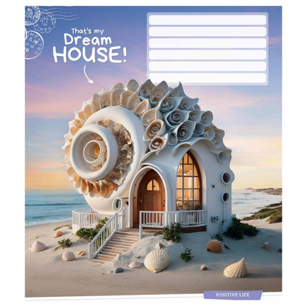 Зошит Школярик Dream house 12 аркушів клітинка (012-3530K)