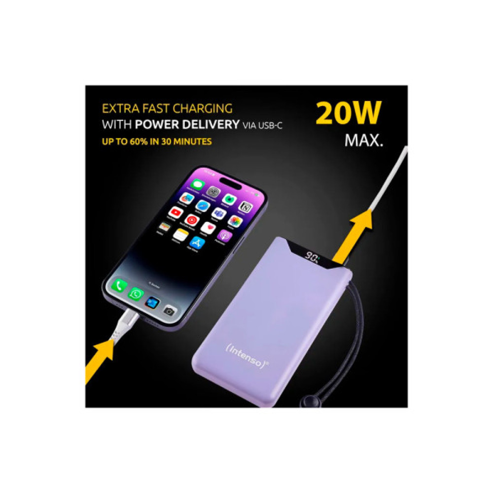 Батарея універсальна Intenso F10000 10000mAh QC3.0 purple (7332033)