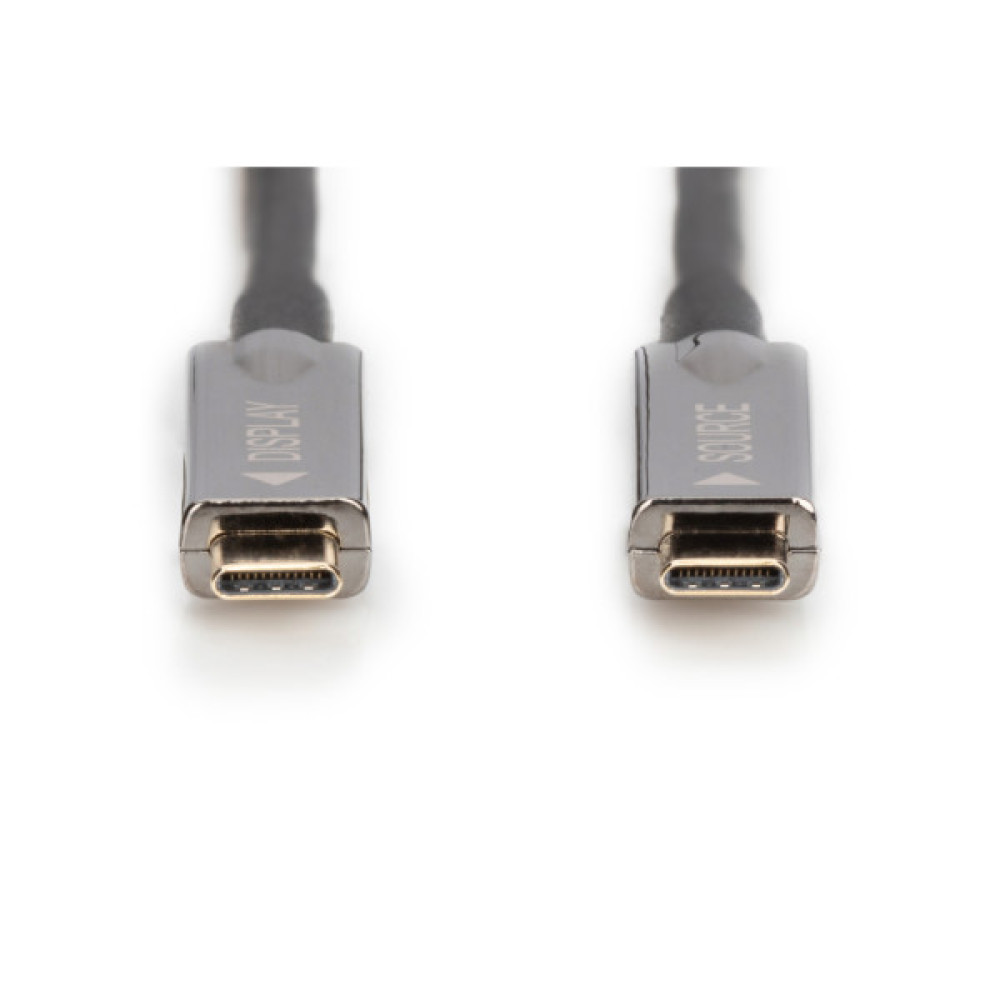 Дата кабель USB-C to USB-C 10.0m AOC 4K60Hz HDR Dolby Vision HDR10 3D 21.6Gbps Digitus (AK-330160-100-S)