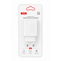Зарядний пристрій XO QC16U 1xUSB-C PD30W + 1xUSB QC3.0 GaN white (XO-QC16U)