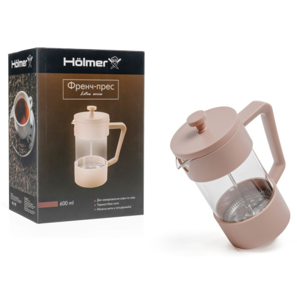 Френч-прес Hölmer Lotus Бежевий 600 мл (FP-00600-PBE Lotus)