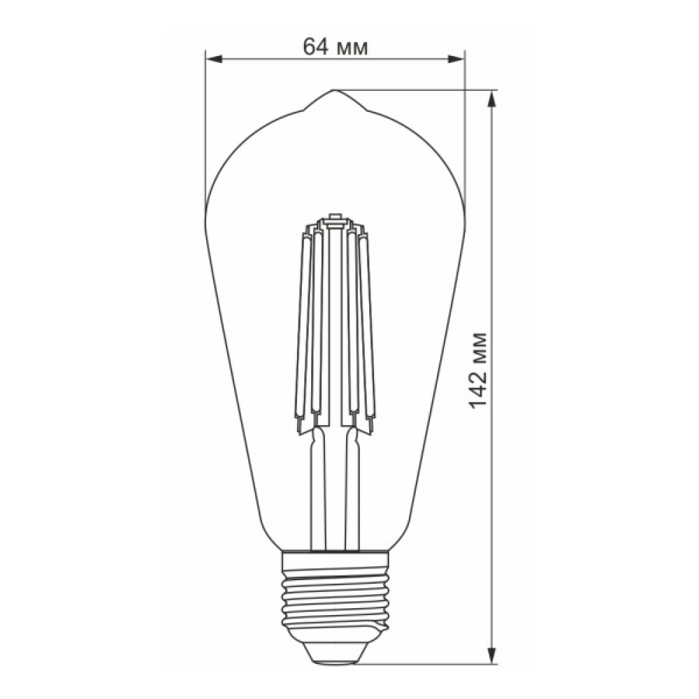 Лампочка Videx Filament ST64FA 10W E27 2200K бронза (VL-ST64FA-10272)