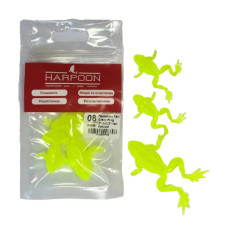Силікон рибальський Harpoon ТЕП Crazy Frog 2"-2шт,3"-1шт 008 Лимон (відбиває ультрафіолет) (7407000008808)