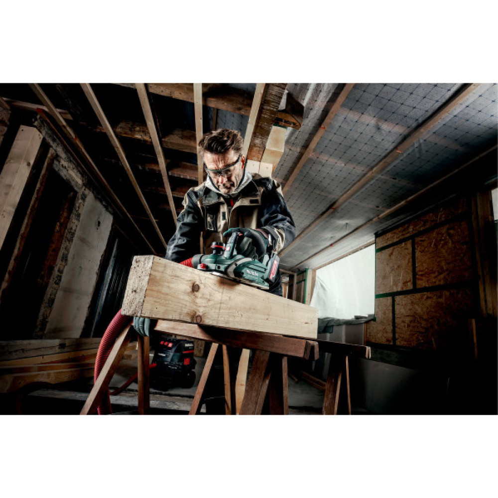 Рубанок акумуляторний Metabo HO 18 LTX 20-82LI-Power 18В 82мм стругання до 2мм паз 9мм 2.9кг без АКБ та ЗП