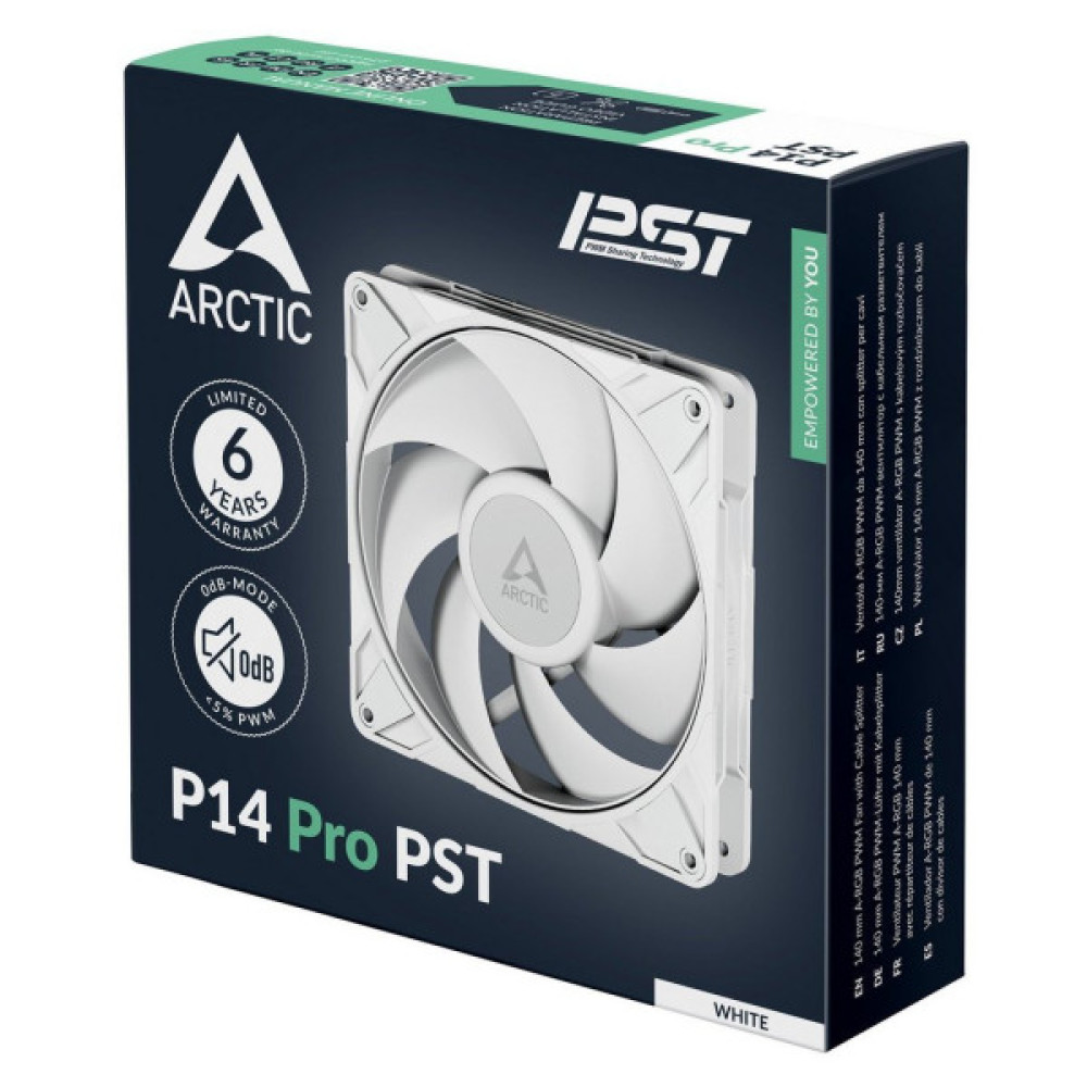 Кулер до корпусу Arctic P14 PRO PST WHT (ACFAN00317A)
