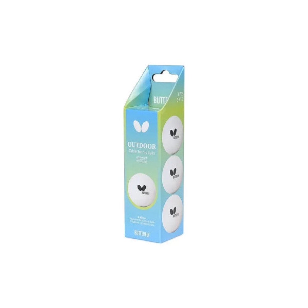 М'ячик для настільного теніса Butterfly Outdoor Balls 3 шт (7012450140) (932030)