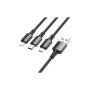Дата кабель USB 2.0 AM to Lightning + Micro 5P + USB-C 1.0m black BOROFONE (6974443384666) Дата кабель USB 2.0 AM to Lightning + Micro 5P + USB-C 1.0m black BOROFONE (6974443384666)
