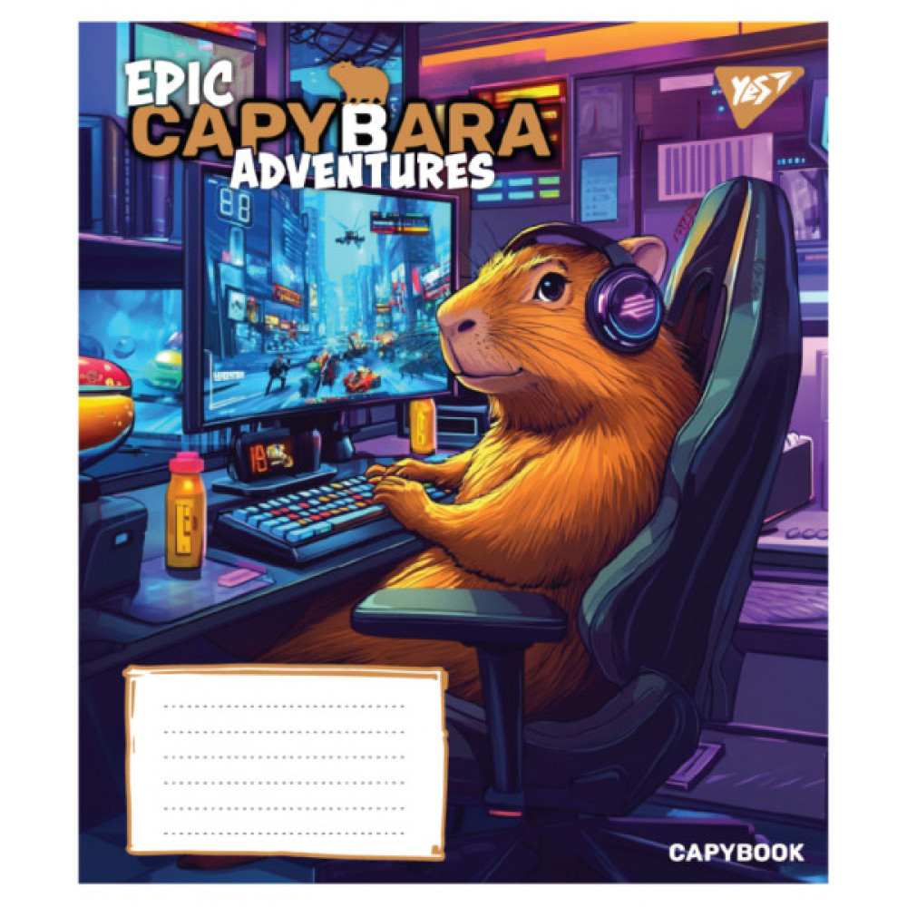 Зошит Yes Epic Capybara А5 24 аркушів лінія (767797)