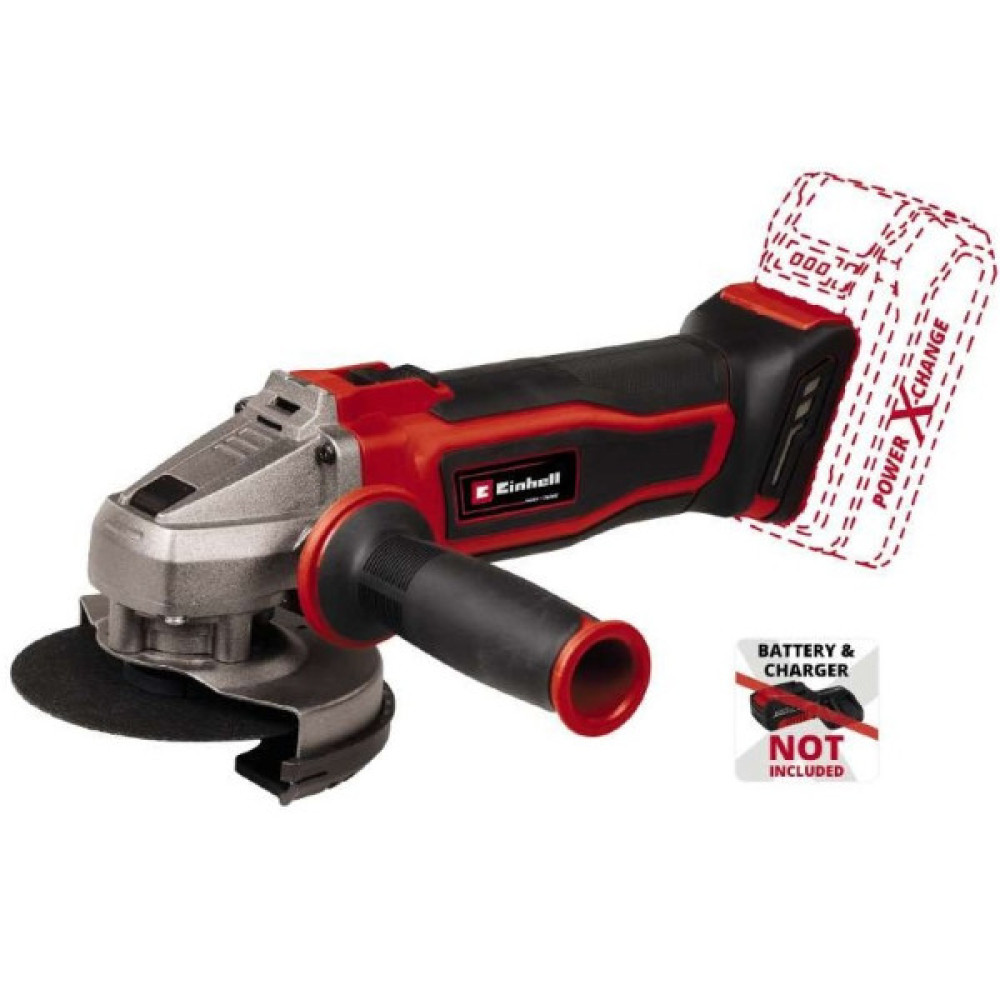Шліфмашина кутова акумуляторна Einhell TE-AG 18/115 QLI - Solo115мм 18В 8500об/хв РХС 1.7кг без АКБ та ЗП