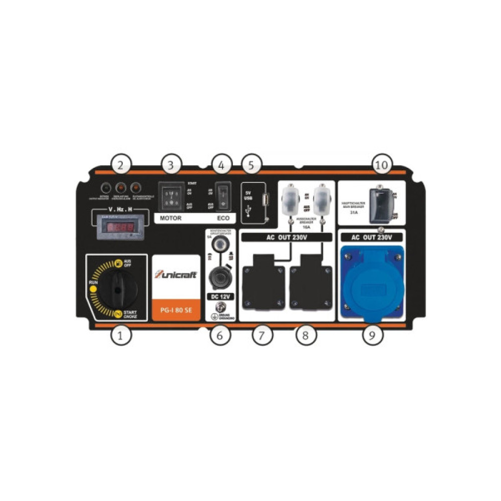Генератор UNICRAFT інверторний PG-I 80 SE, 7kW (7.5kW), 220V, 50Hz, 25л (UNICRAFT PG-I 80 SE)