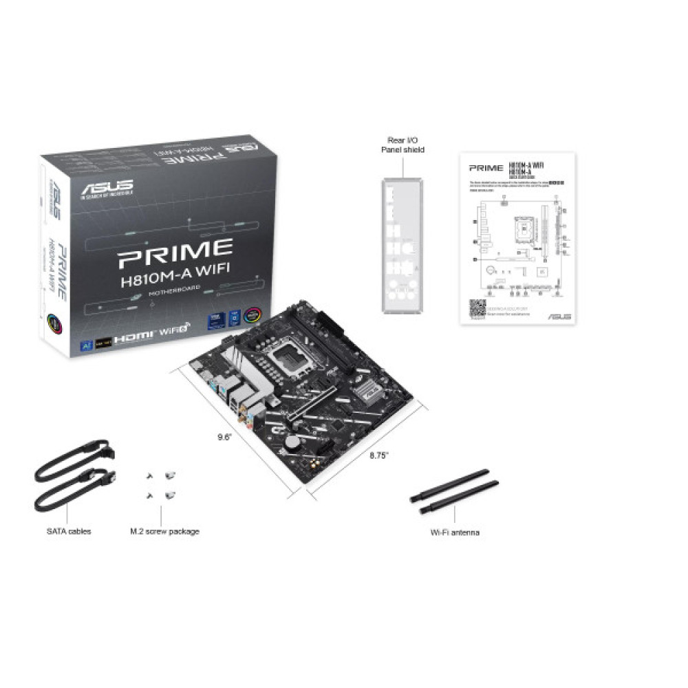 Материнcька плата ASUS PRIME H810M-A WIFI s1851 H810 2xDDR5 M.2 HDMI DP Wi-Fi BT ATX