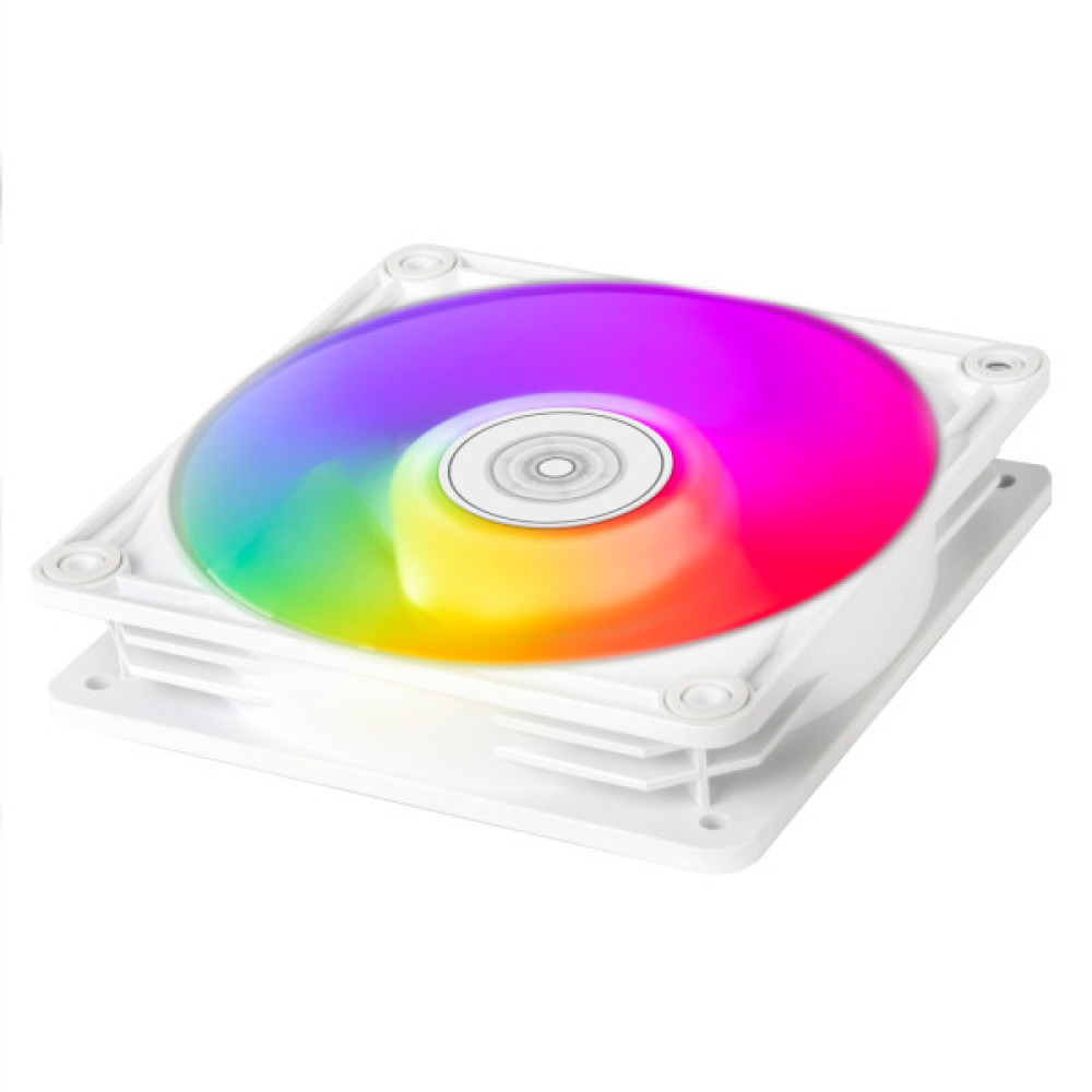 Корпусний вентилятор SilverStone Vista VS120W-ARGB, 120мм, 2000rpm, 4pin PWM, 3pin +5VARGB, 30.6dBa, білий