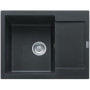 Мийка кухонна Franke Maris, фраграніт, прямокутник, з крилом, 620х500х200мм, чаша - 1, накладна, MRG 611-62, онікс