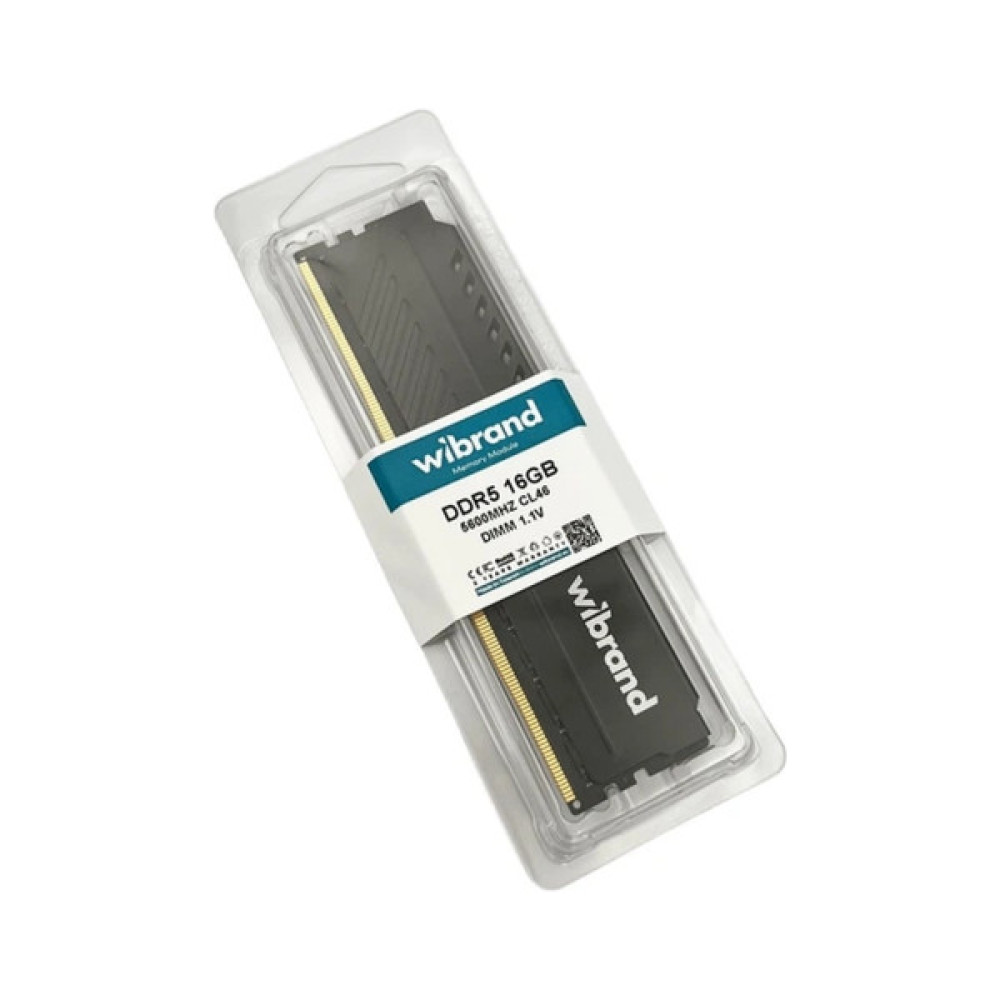 Модуль пам'яті для комп'ютера DDR5 16GB 5600 MHz Heatsink Black Wibrand (WI5600DDR5D/16GB)