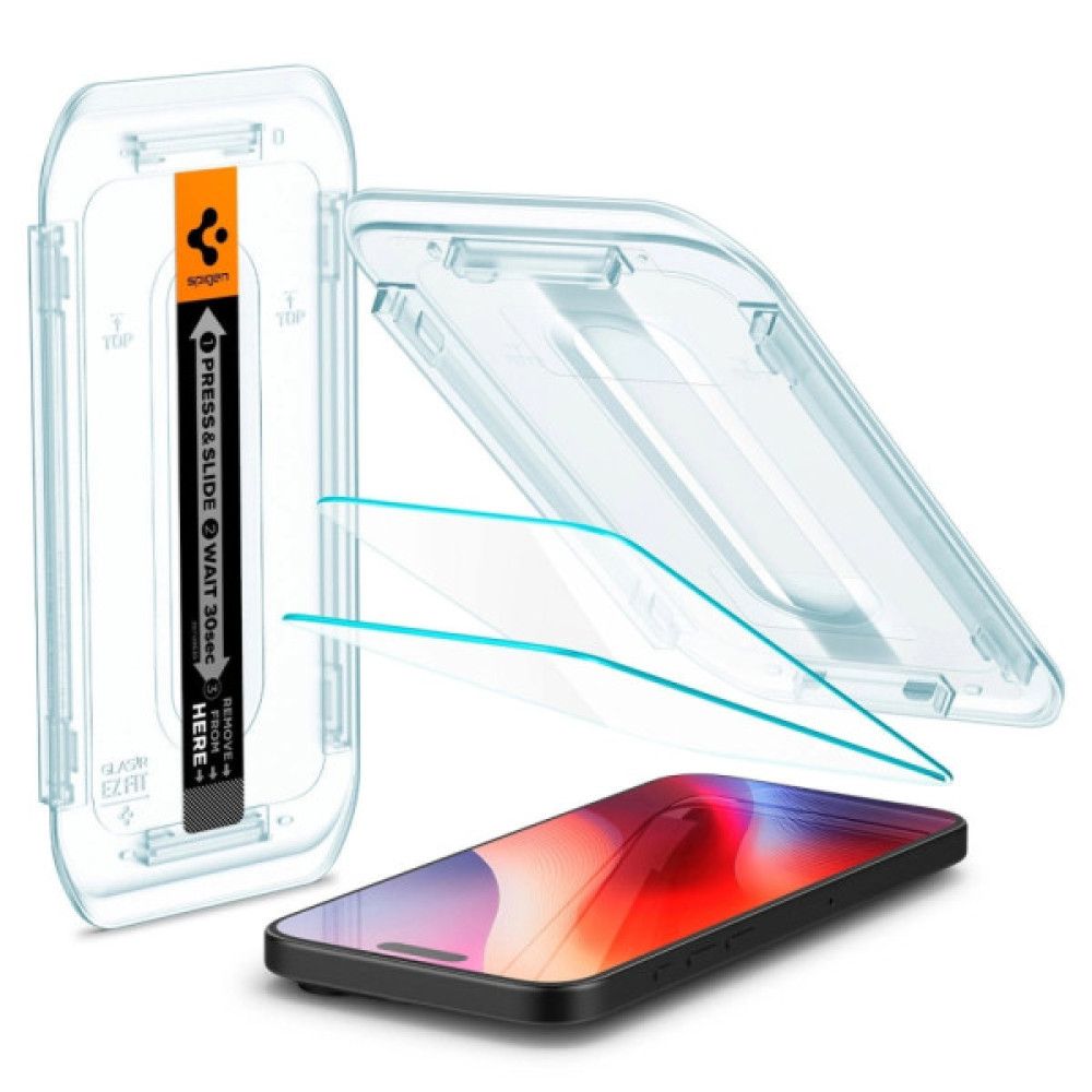 Скло захисне Spigen iPhone 16 Pro Max Glas.tR EZ Fit (2 Pack) (AGL07907) Скло захисне Spigen iPhone 16 Pro Max Glas.tR EZ Fit (2 Pack) (AGL07907)