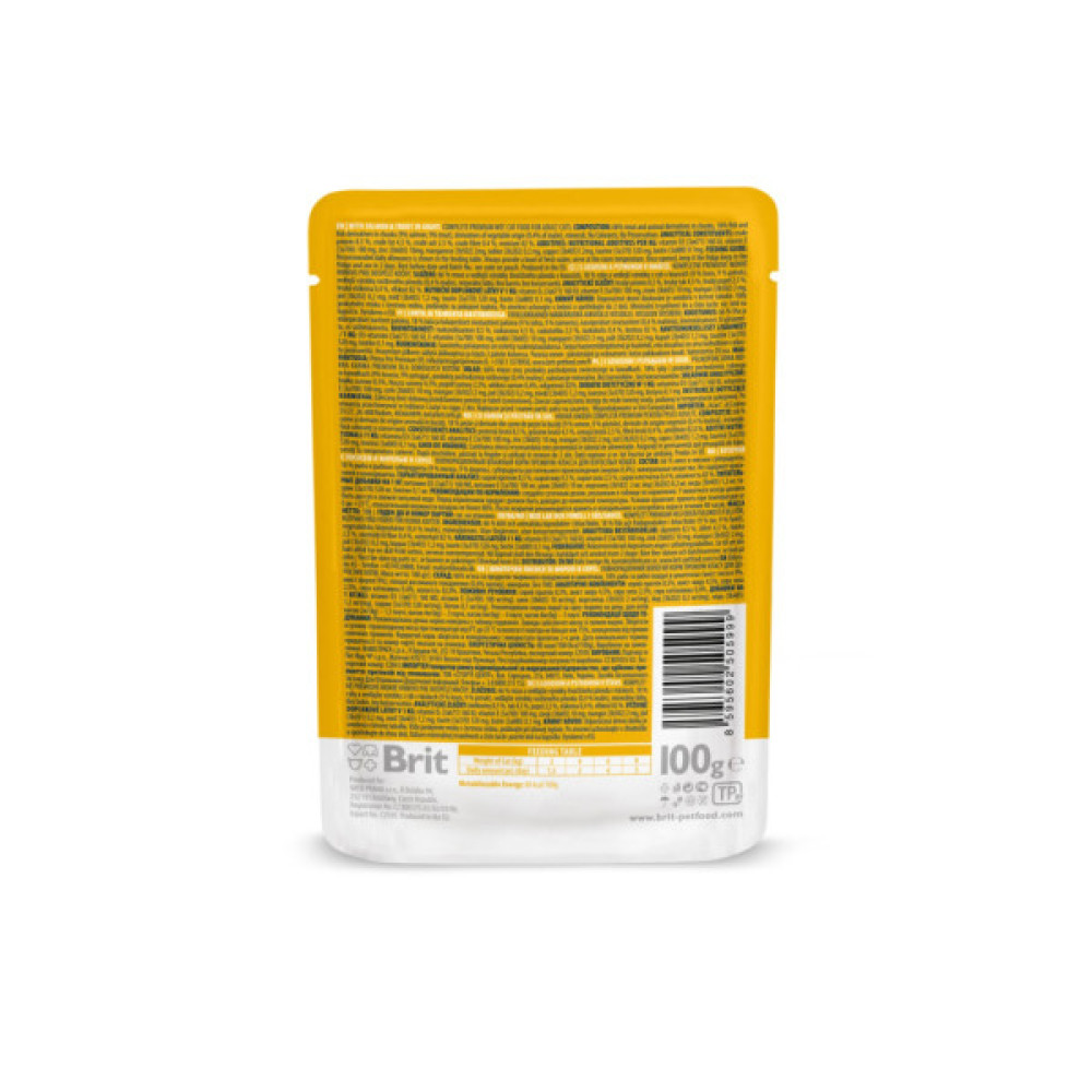 Вологий корм для кішок Brit Premium Cat Pouches with Salmon&Trout 100 г (8595602505999)