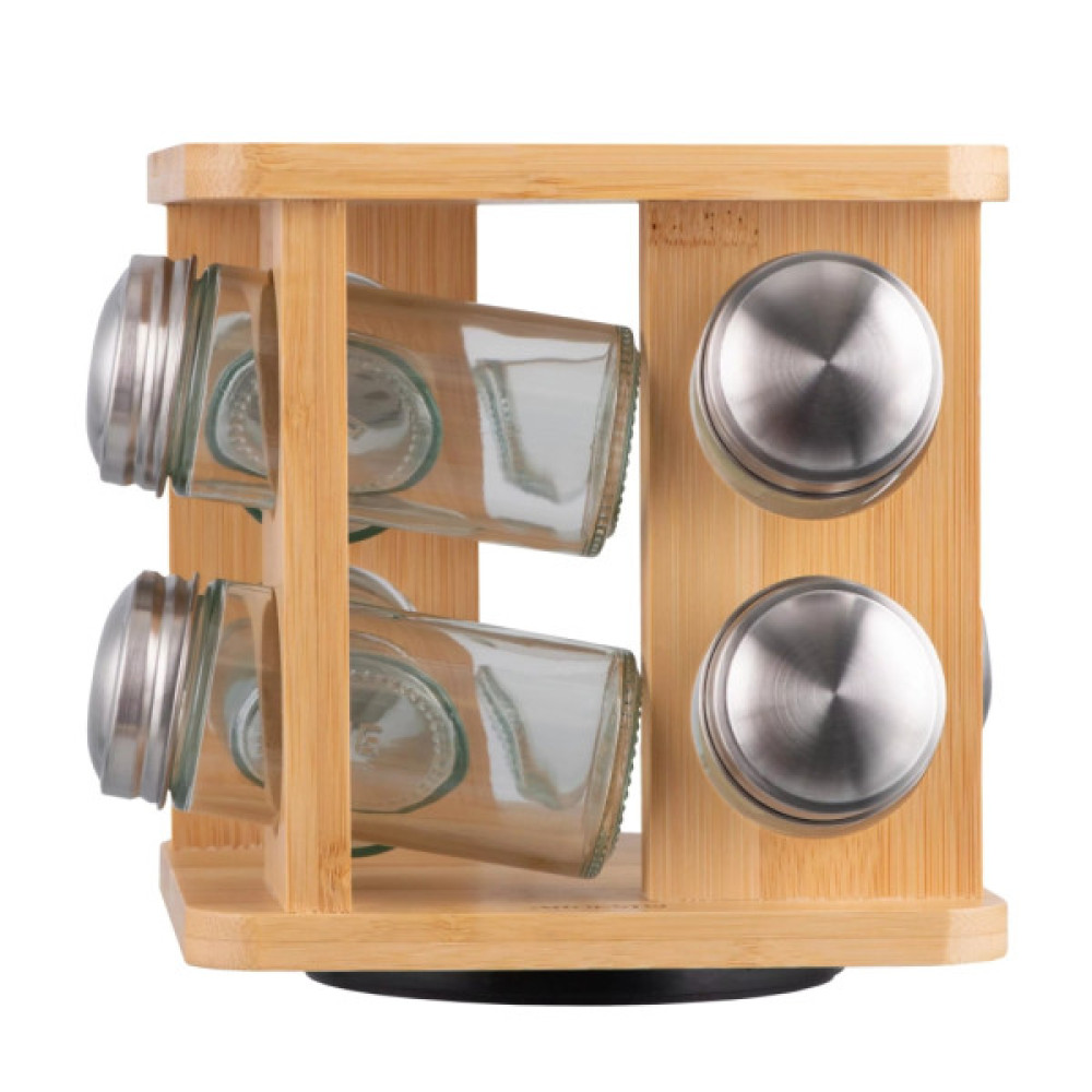 Набір для спецій Ardesto Midori, 9 предметів, 80мл бамбук, нержавіюча сталь (AR1408B)