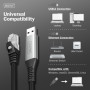 Дата кабель USB AM to RJ45 Ethernet 3.0m CAT 6A S/FTP 1Gbps LSZH Digitus (AK-300600-030-S)