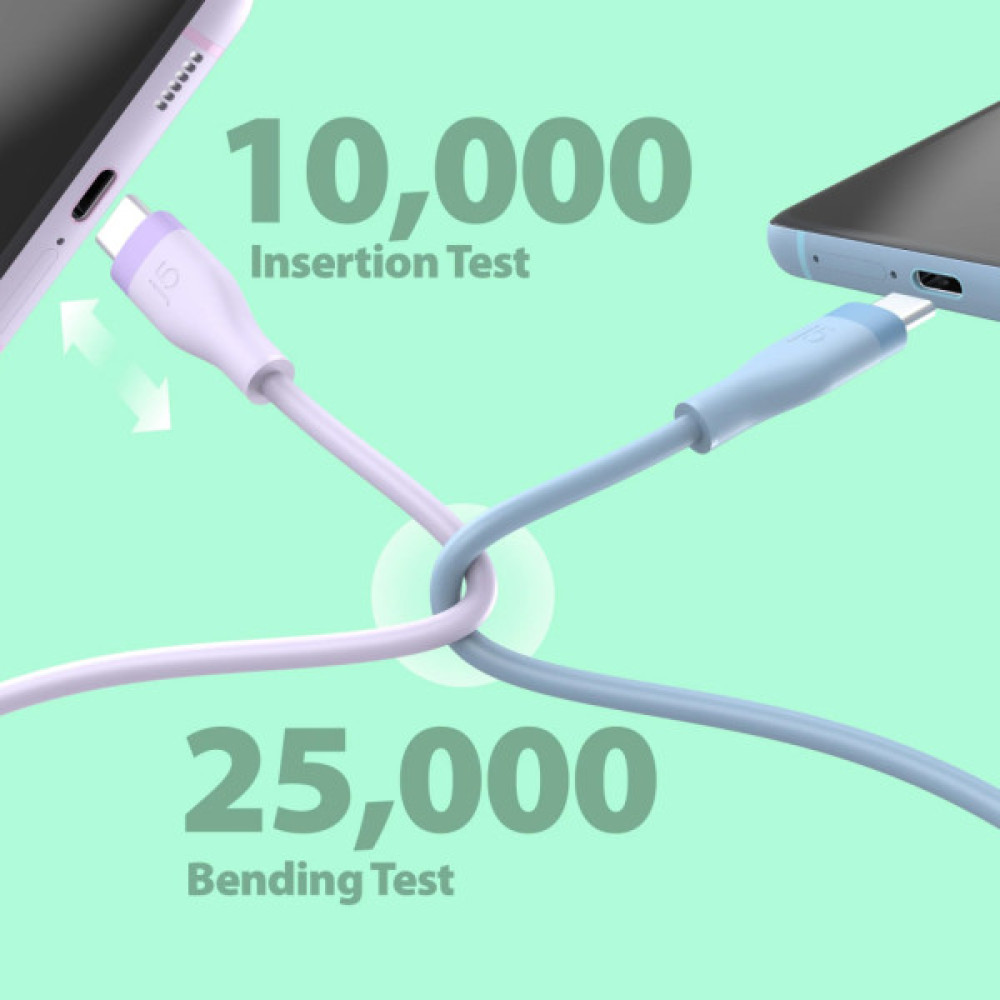 Дата кабель USB-C to USB-C 1.0m 60W (20V/3A) premium J5create (JUCX17W-N)