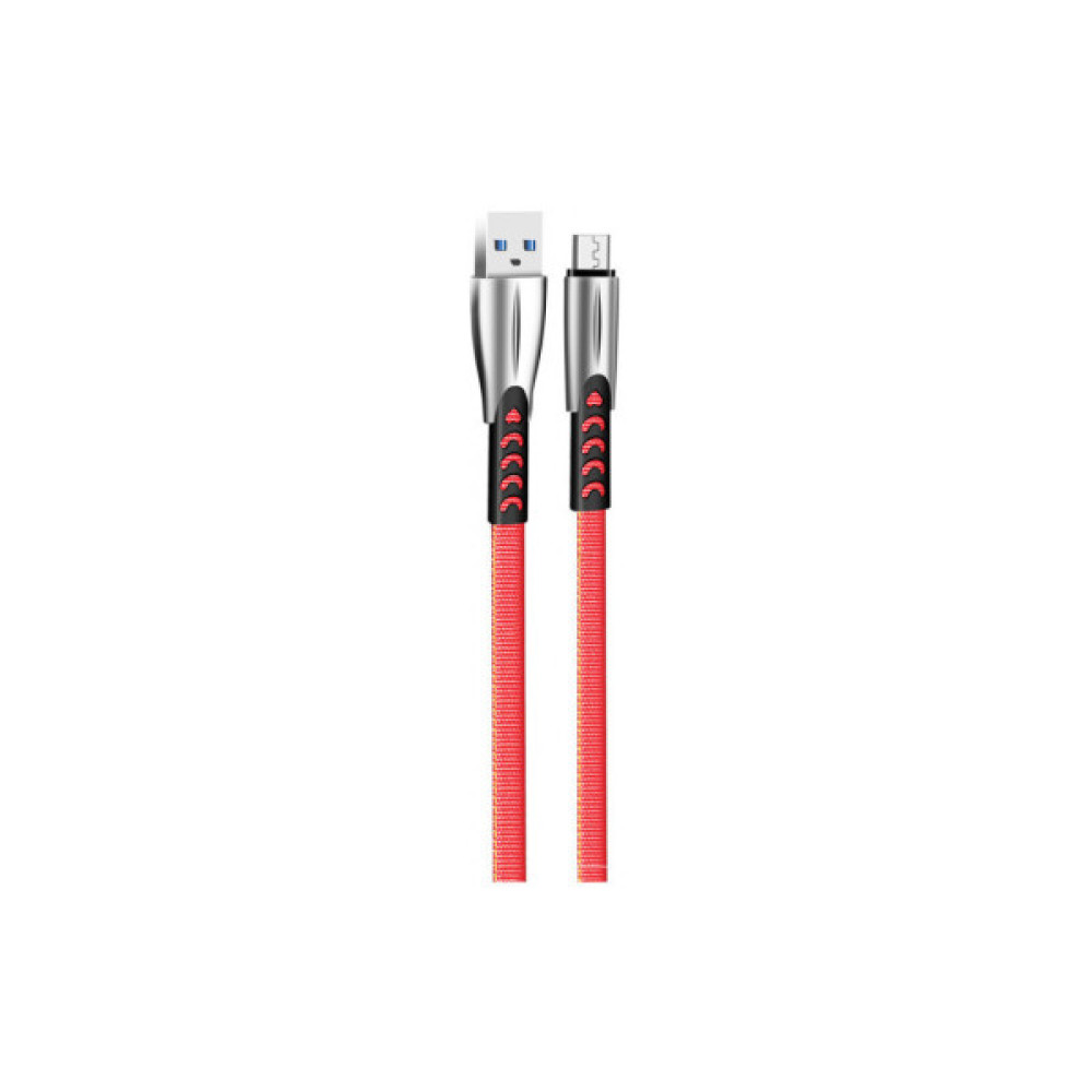 Дата кабель USB 2.0 AM to Micro 5P 1.0m zinc alloy red ColorWay (CW-CBUM011-RD)