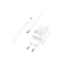 Зарядний пристрій HOCO C148A USB-C PD30W + cable USB-C to USB-C white (6942007630320)