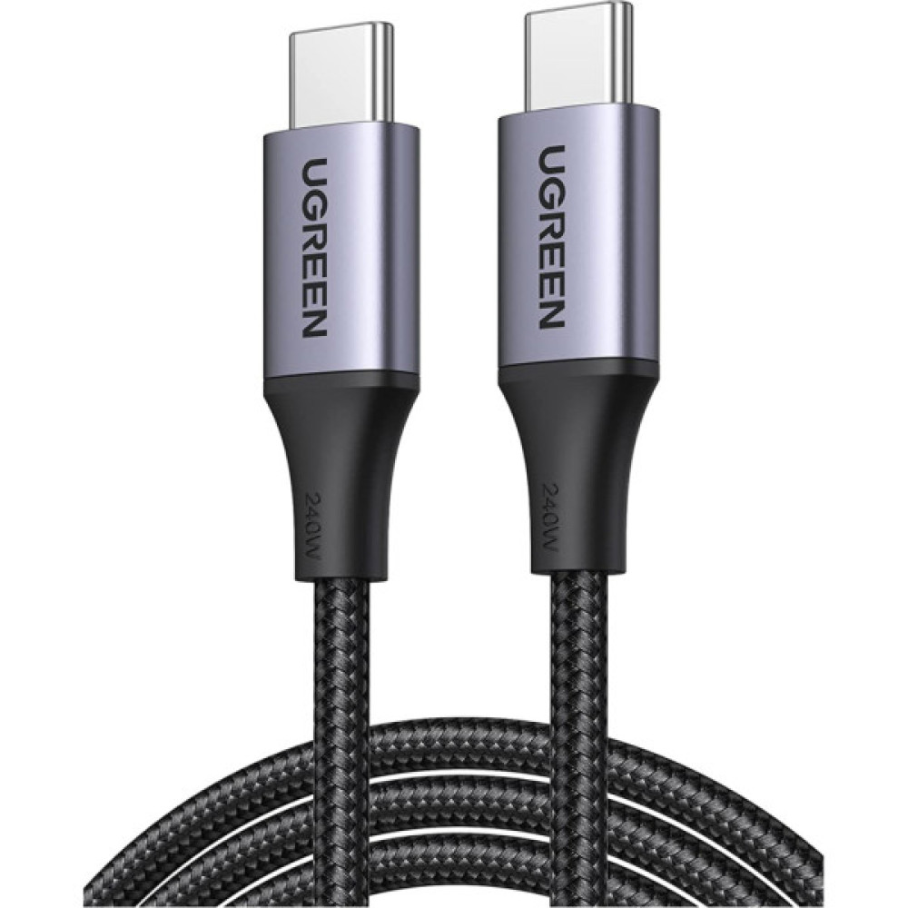 Дата кабель USB-C to USB-C 1.0m 240W US535 space gray Ugreen (15311)
