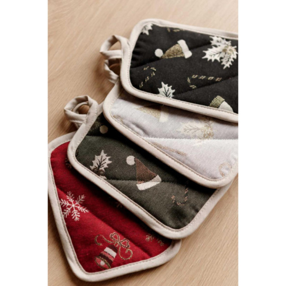 Кухонна прихватка Прованс Дзвіночки на червоному 15х20 см (037914)