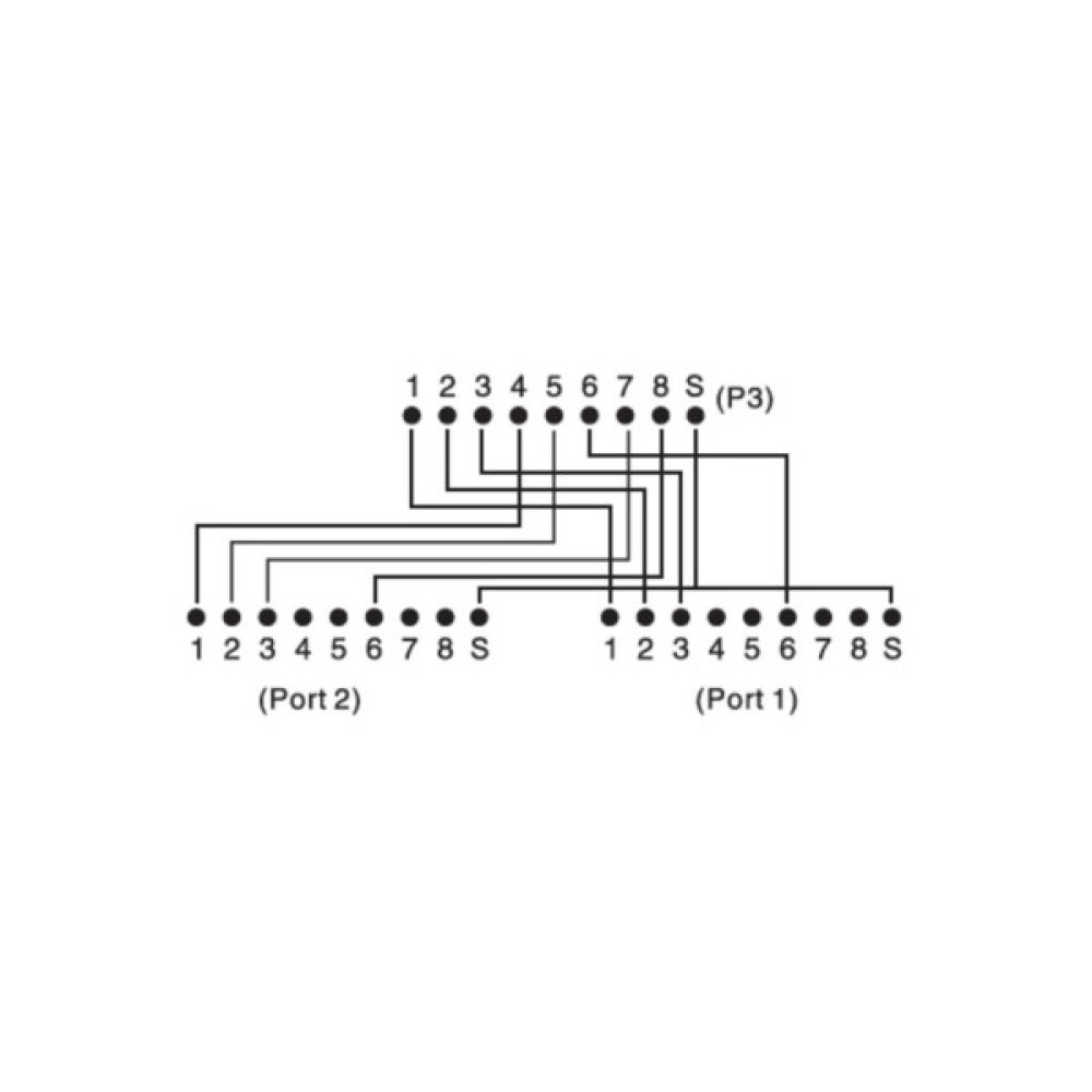 Розгалужувач витої пари, STP, cat.5e, 1x2RJ-45 Digitus (DN-93904)