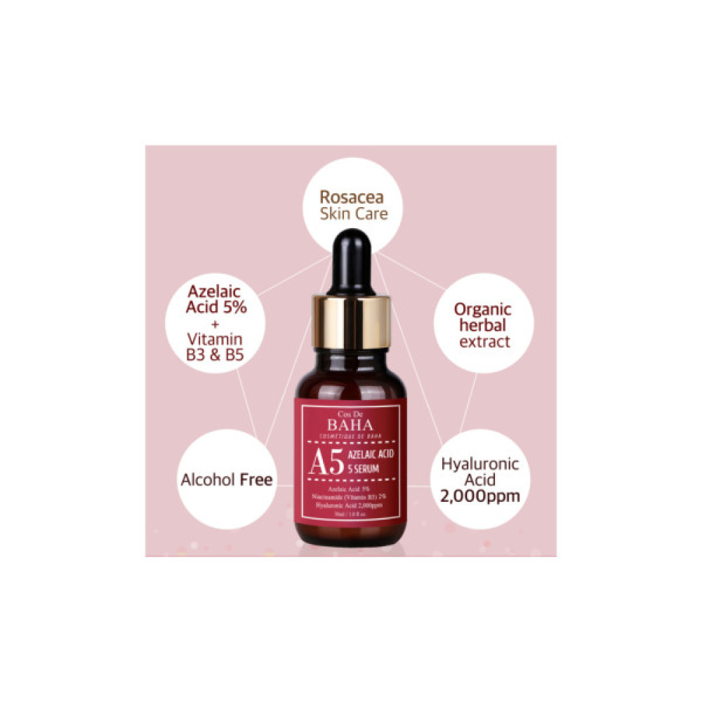 Сироватка для обличчя Cos De BAHA A5 Azlaic Acid 5% Serum 30 мл (8809240319109)