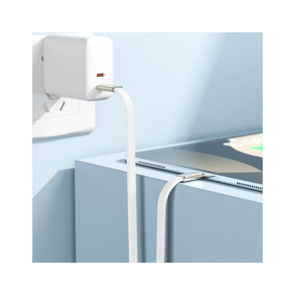 Дата кабель USB 2.0 AM to Lightning 1.2m 30W nylon white Acefast (6974316286240)