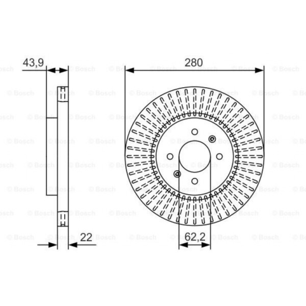 Гальмівний диск Bosch 0 986 479 B05 Гальмівний диск Bosch 0 986 479 B05