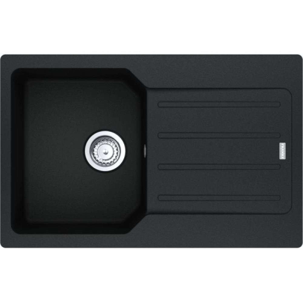 Мийка кухонна Franke City, фраграніт, прямокутник, з крилом, 780х500х190мм, чаша - 1, врізна, оборотна, UCG 611-78, онікс