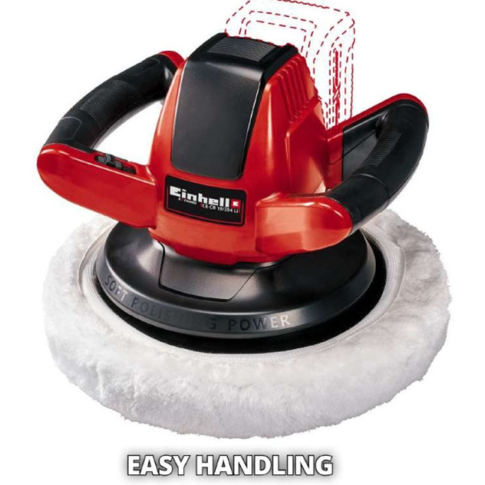 Шліфмашина полірувальна акумуляторна Einhell CE-CB 18/254 LI - Solo 18В 254мм 2500об/хв 1.93кг без АКБ та ЗП