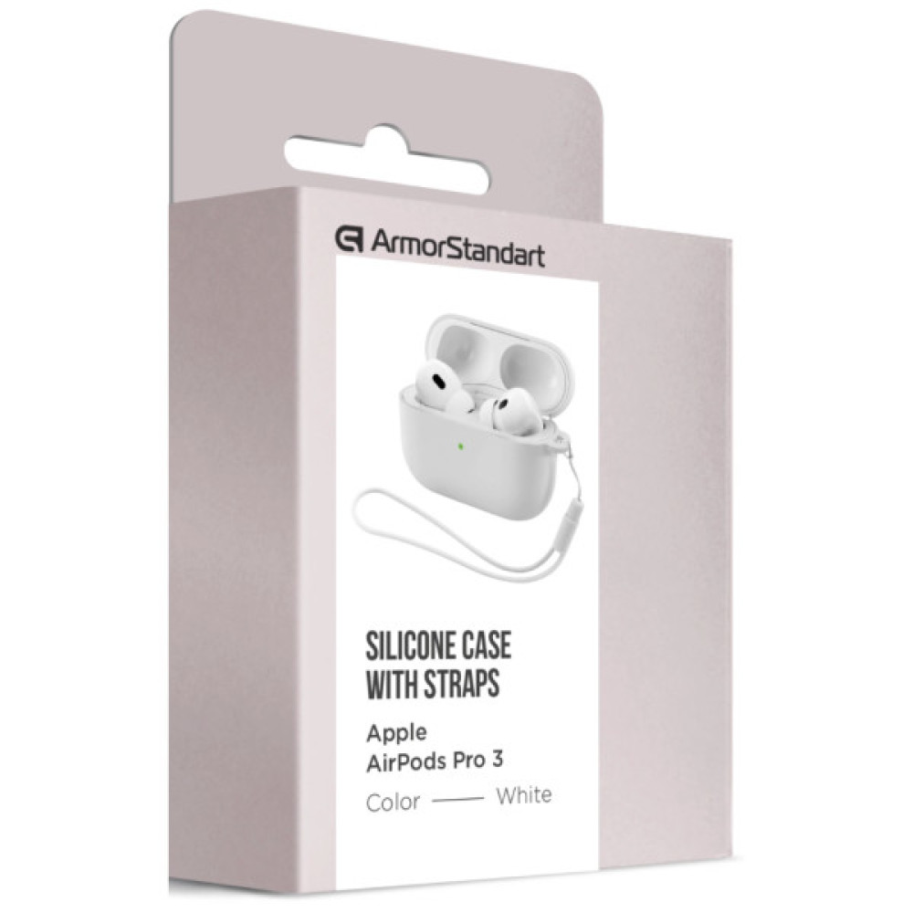 Чохол для навушників Armorstandart Silicone Case для Apple Airpods Pro 3 White (ARM88301)