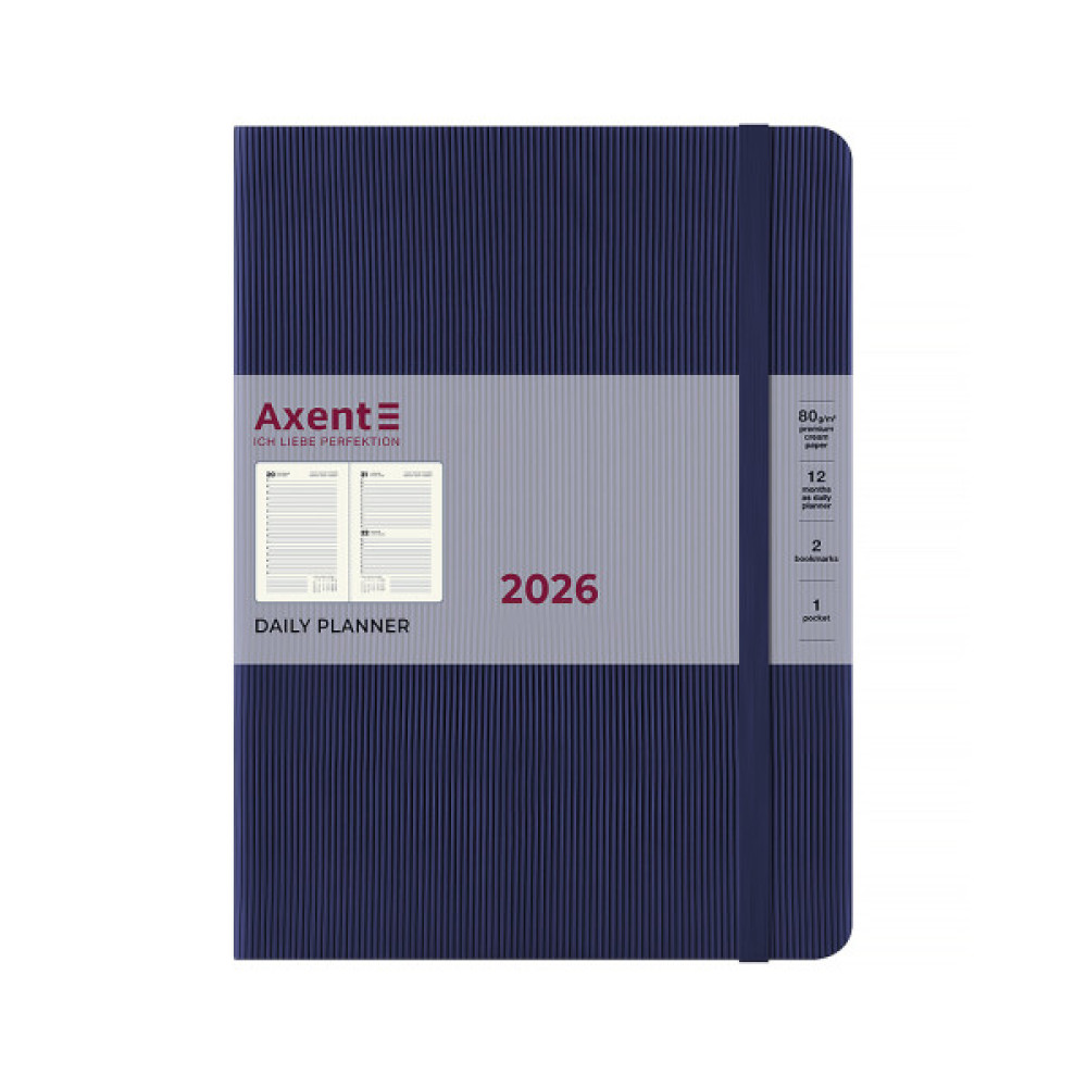Тижневик Axent датований 2026 Grand Lines, 195х255, синій (8831-26-02-A)