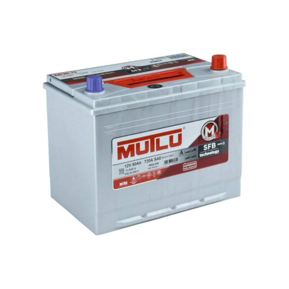 Акумулятор автомобільний MUTLU 6СТ-80 (0) Asia SFB D26.80.066.C